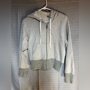 Aerie Gray Zip-Up Hoodie